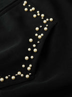 precipice Pearl Embellished Zip Up Set - 2596
