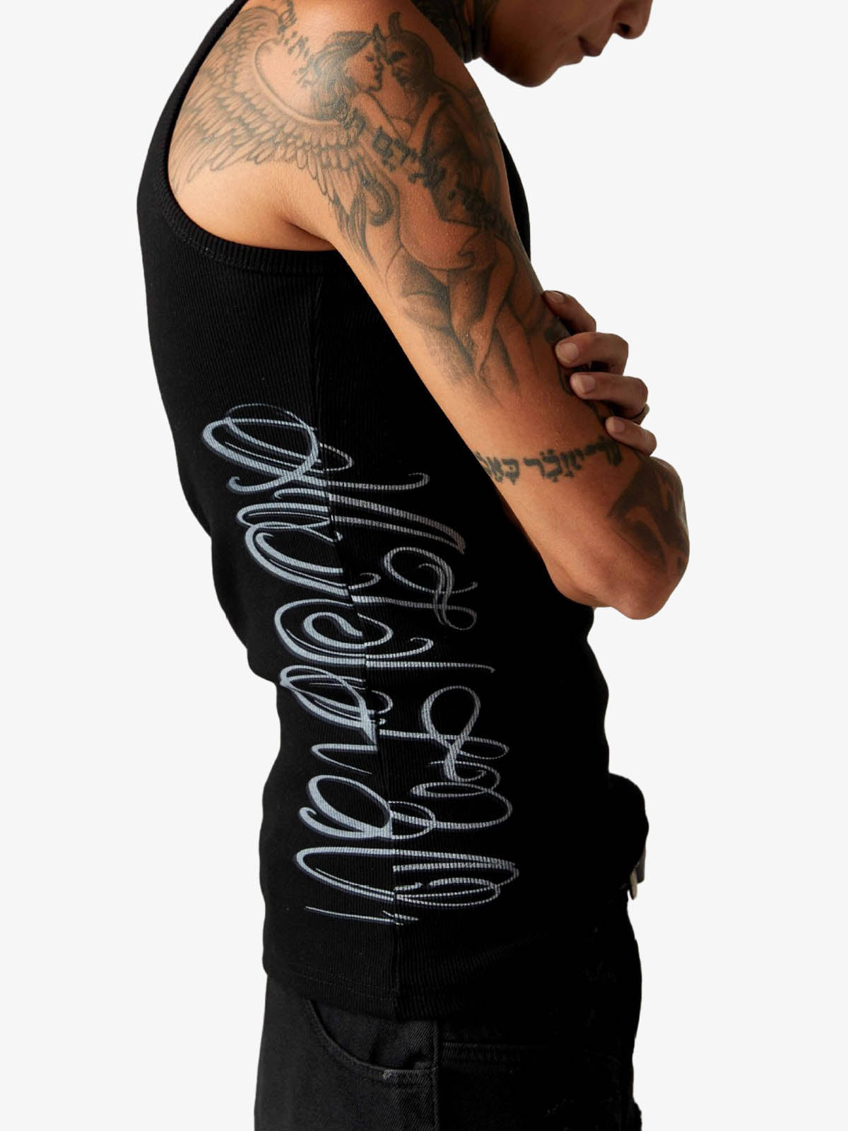 Street Ribbed Slim Fit Printed Vest