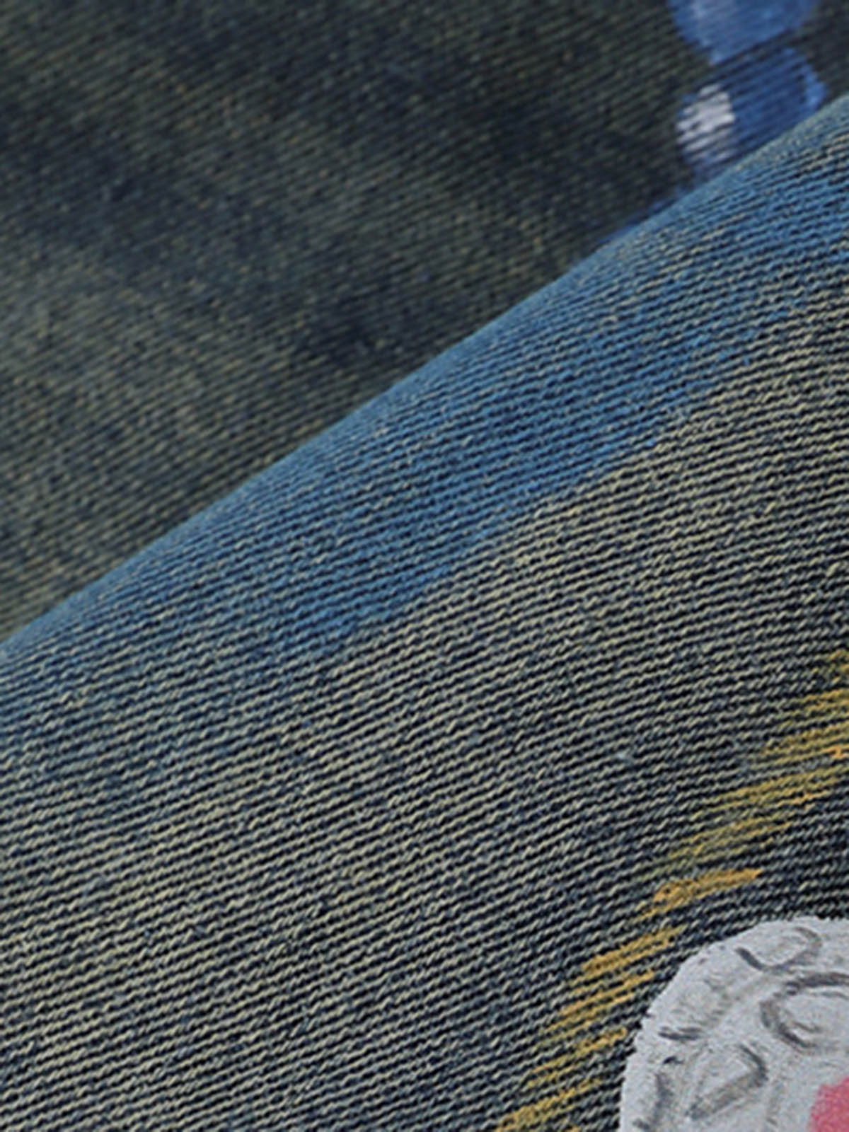 Street Painting Graffiti Denim Jorts - 2476