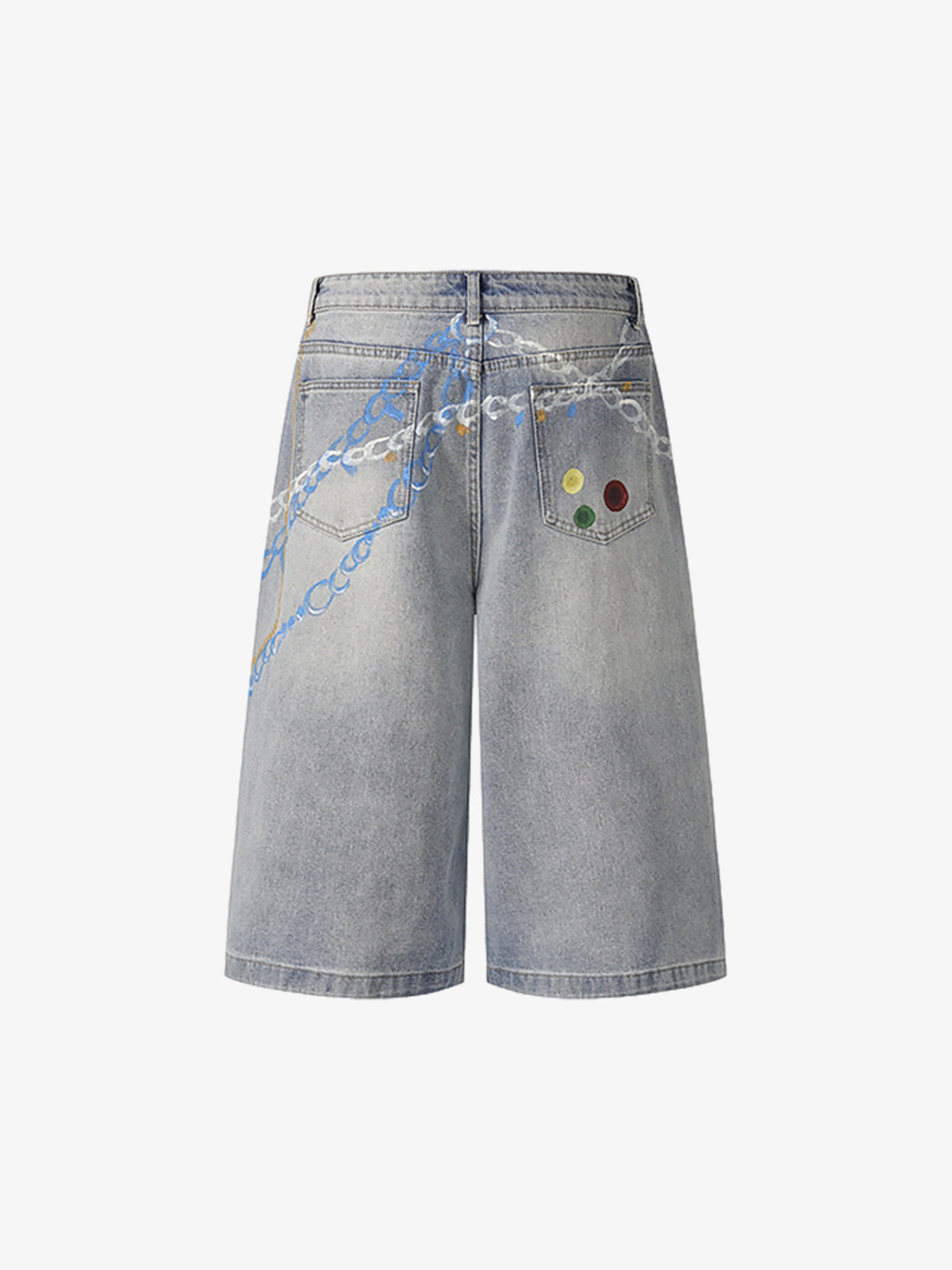 Street Painting Graffiti Denim Jorts - 2476