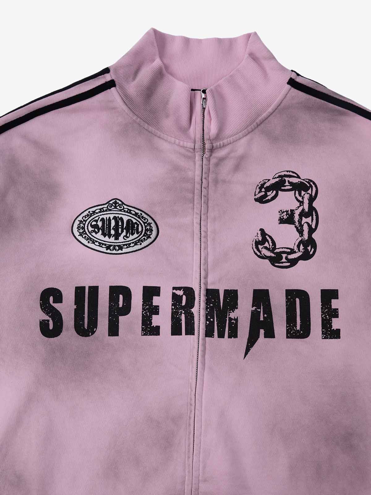 precipice Vintage Distressed NO.3 Stand Collar Tracksuit - 2591