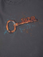 precipice Rusty Metal Key Print T-Shirt