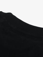Suede Panel Embroidered Logo Short Sleeve T-Shirt