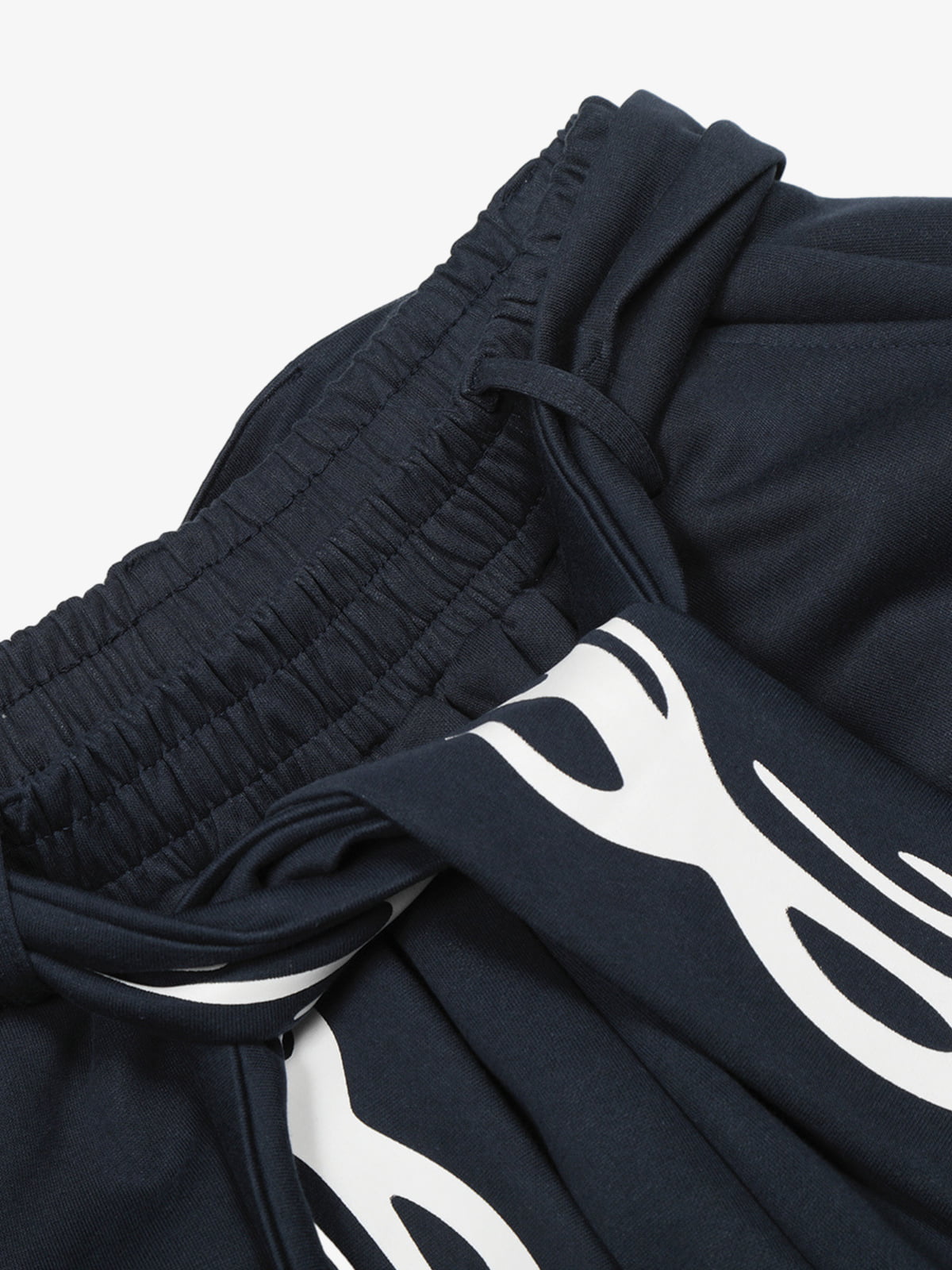 High Street Flame Print Baggy Sweatpants