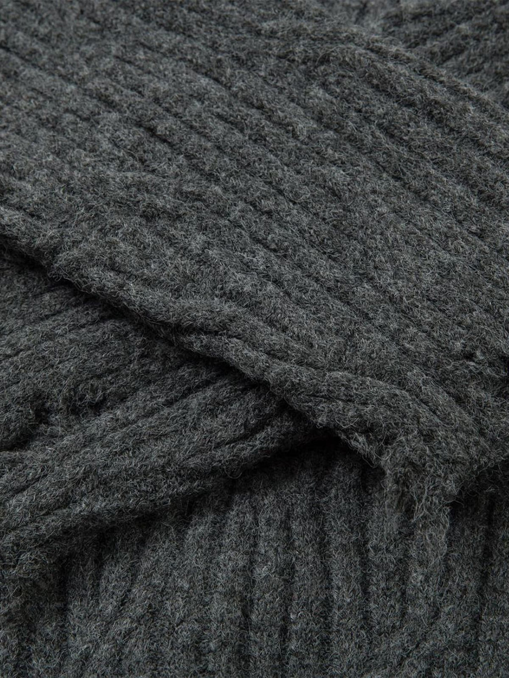 Knitted Distressed Diamond Pattern Raw Edge Sweater