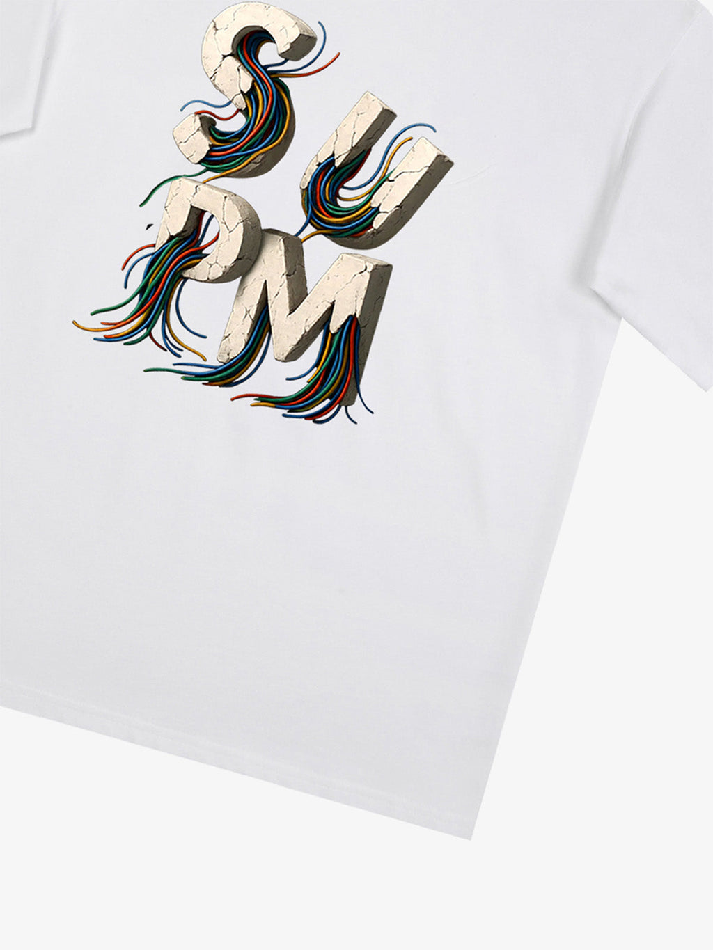 SPMD Letter Cable Graphic T-Shirt