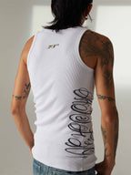 Street Ribbed Slim Fit Printed Vest