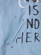 precipice Retro Slogan Embroidered Canvas Set - 2594