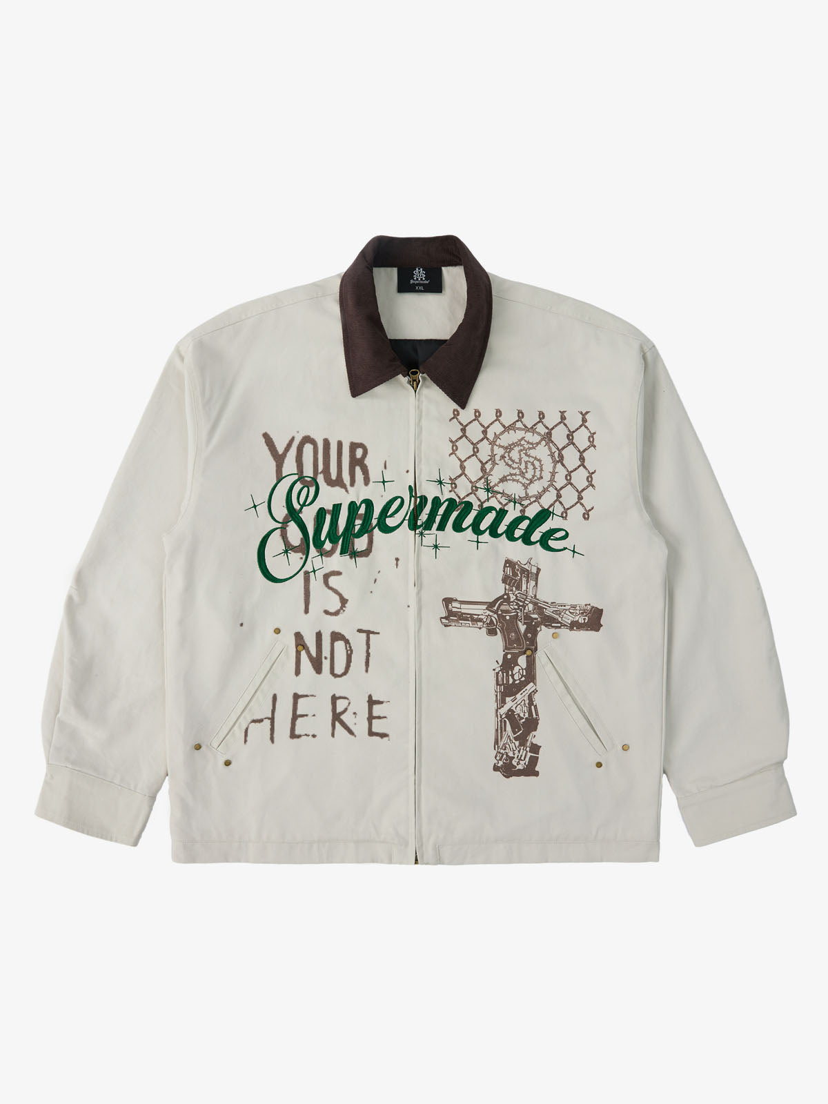 precipice Retro Slogan Embroidered Canvas Set - 2594