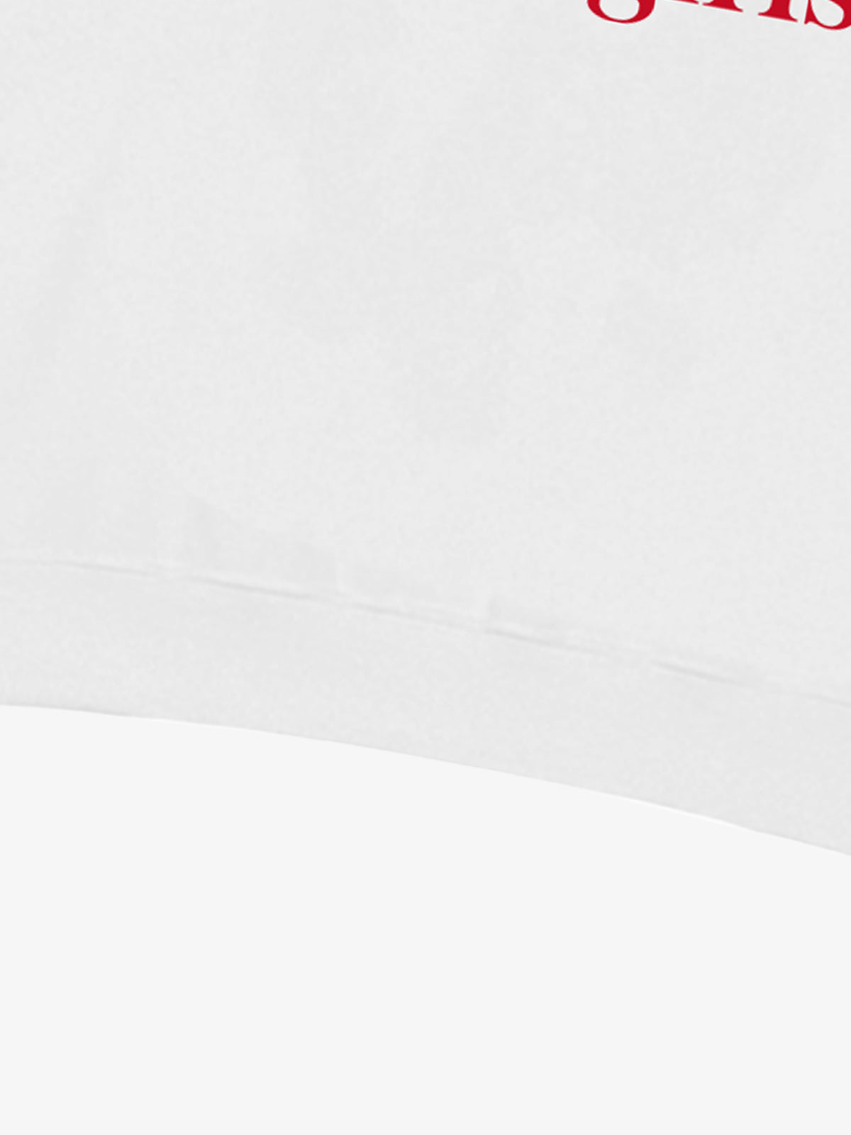 Street Contrast Design Slogan Print Round Neck Sweatshirt