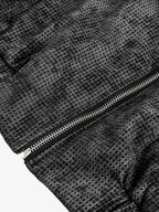 Dark Deconstructed Split Stand Collar Jacket