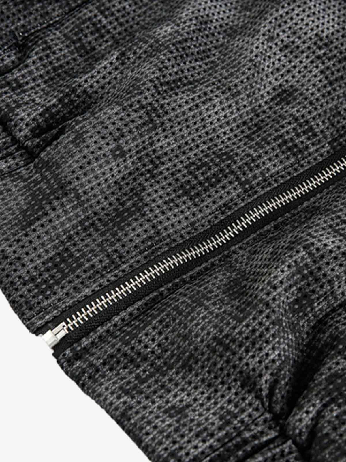 Dark Deconstructed Split Stand Collar Jacket