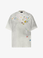 Vintage Gaming Sticker Style Motif Oversized T-Shirt