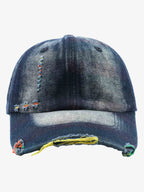 Vintage Washed Distressed Denim Baseball Cap