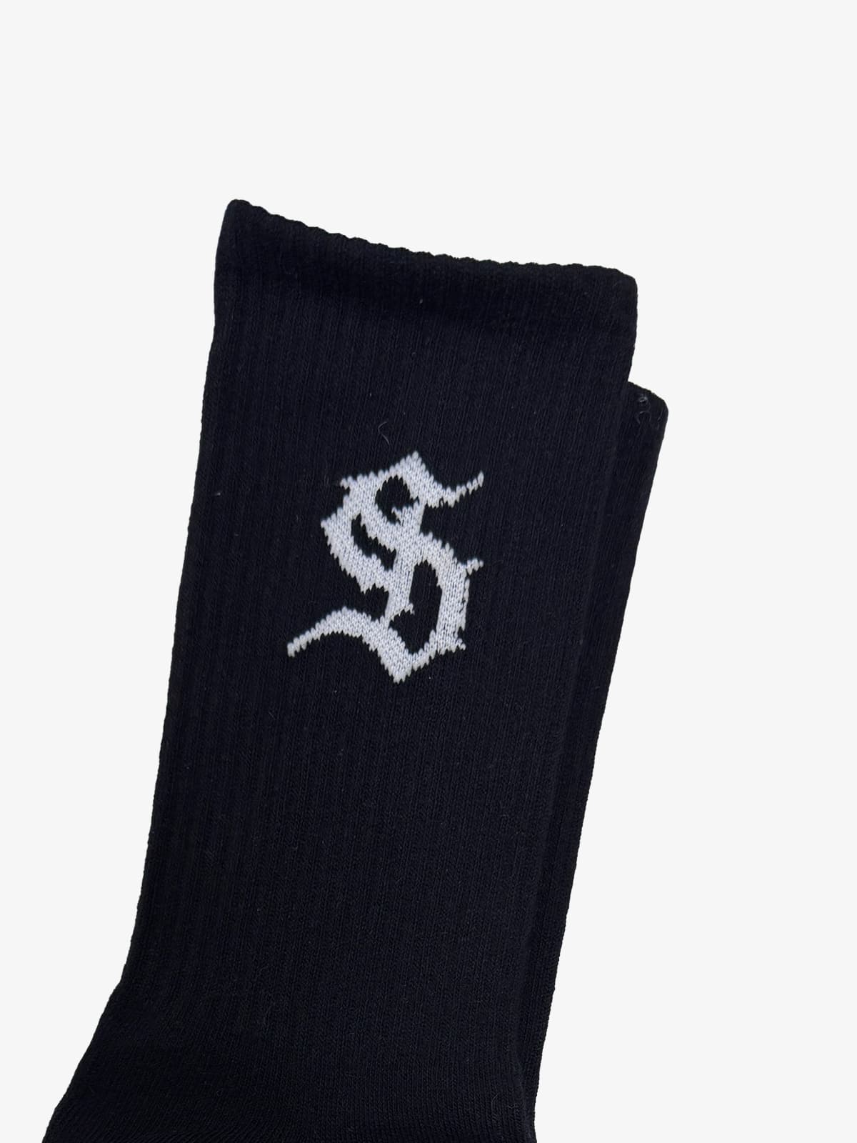Street S Logo Design Black Socks