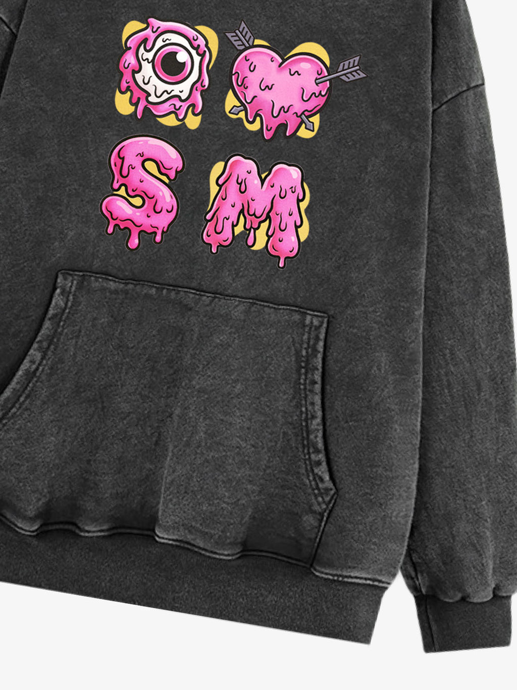 Street Dripping Letter Eyeball Graffiti Hoodie