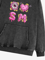 Street Dripping Letter Eyeball Graffiti Hoodie