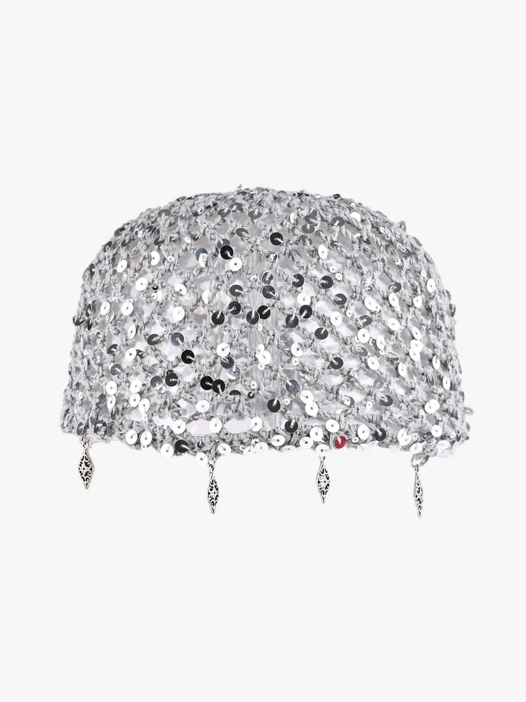 Vintage Sequin Mesh Beaded Fringe Cap