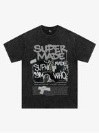 Streetwear Graffiti Character Collage Graphic T-Shirt