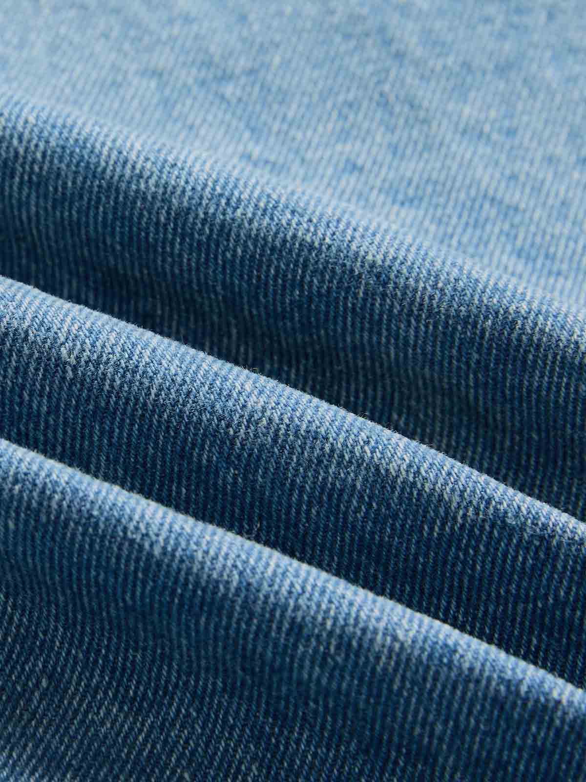Original Retro Thorn and Key Pattern Laser-Burnout Baggy Jeans - 2595