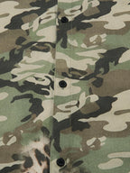 Camouflage Leopard Patchwork Layered Shirt