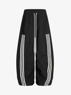 Striped Zip-Up Track Jacket and Wide-Leg Track Pants Set
