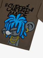 Theprecipice Graffiti Trend Blue Dreadlock Boy T-Shirt