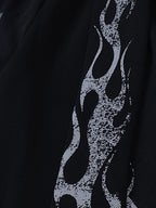 Dark Street Letter Flame Sweatpants