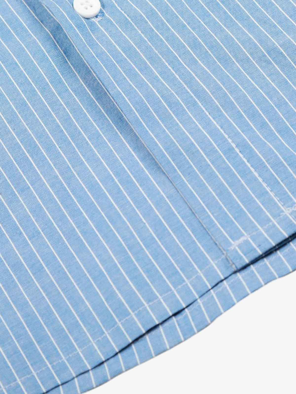 Gothic Embroidered Pinstripe Button-Up Shirt