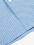 Gothic Embroidered Pinstripe Button-Up Shirt