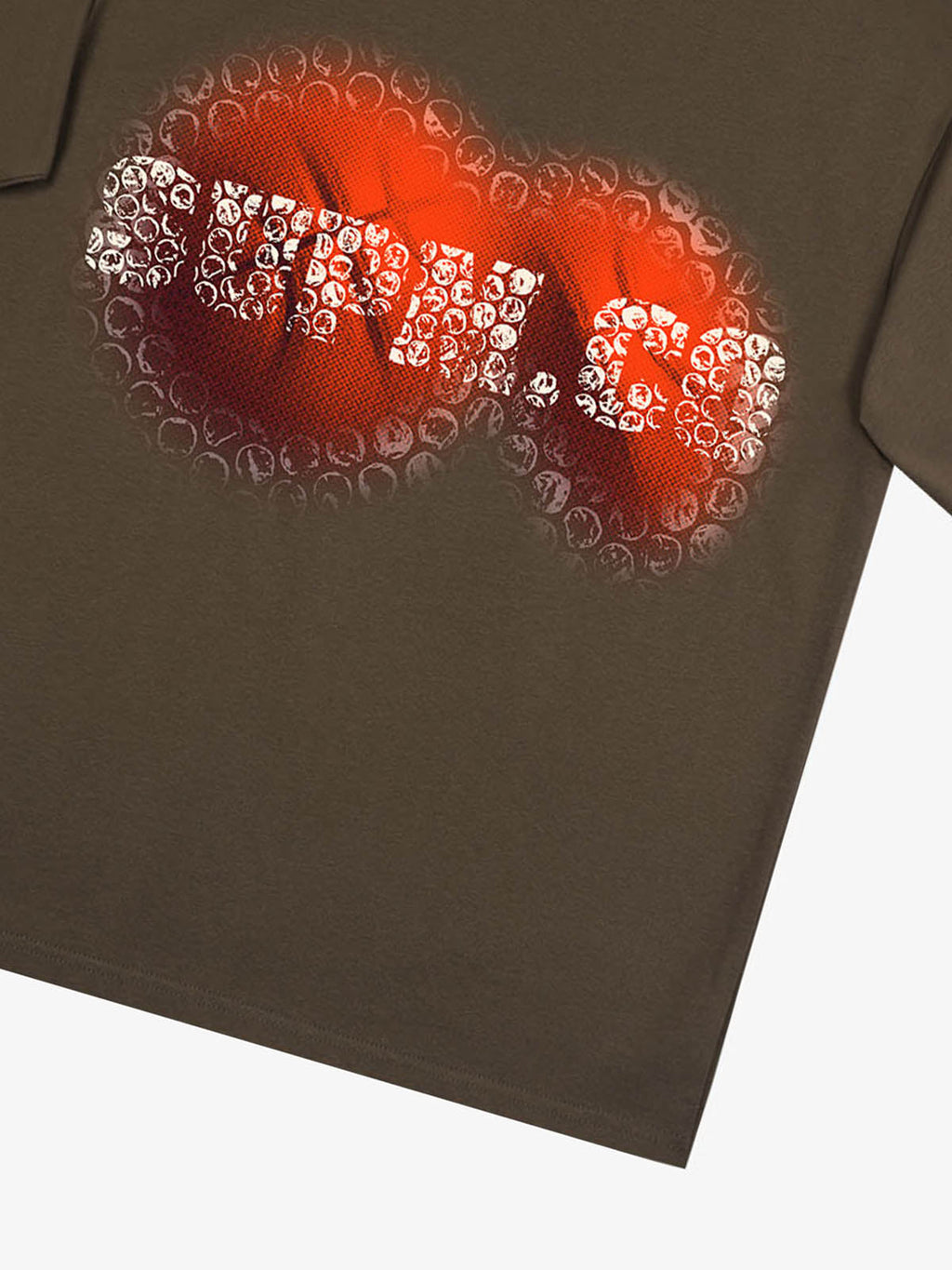 SUPM Foam Texture Basketball Pattern Graphic T-Shirt