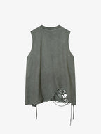 Street Ripped Vest with Detachable Necklace