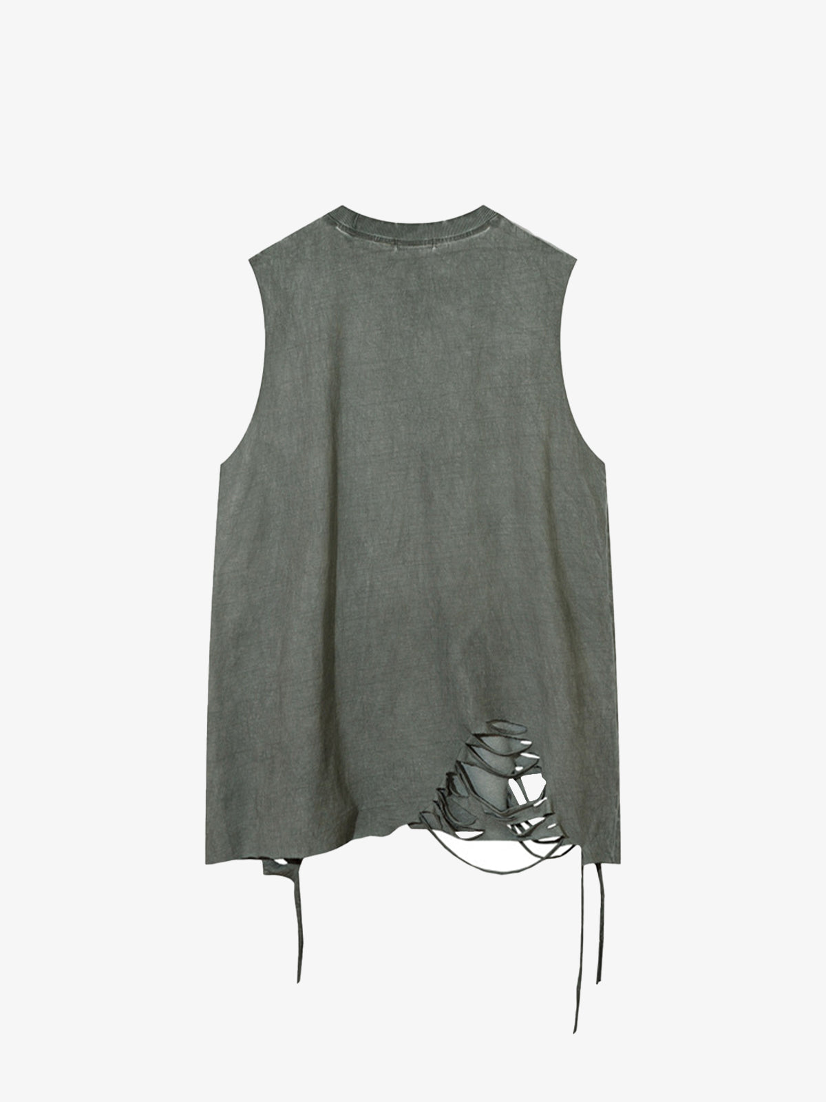 Street Ripped Vest with Detachable Necklace