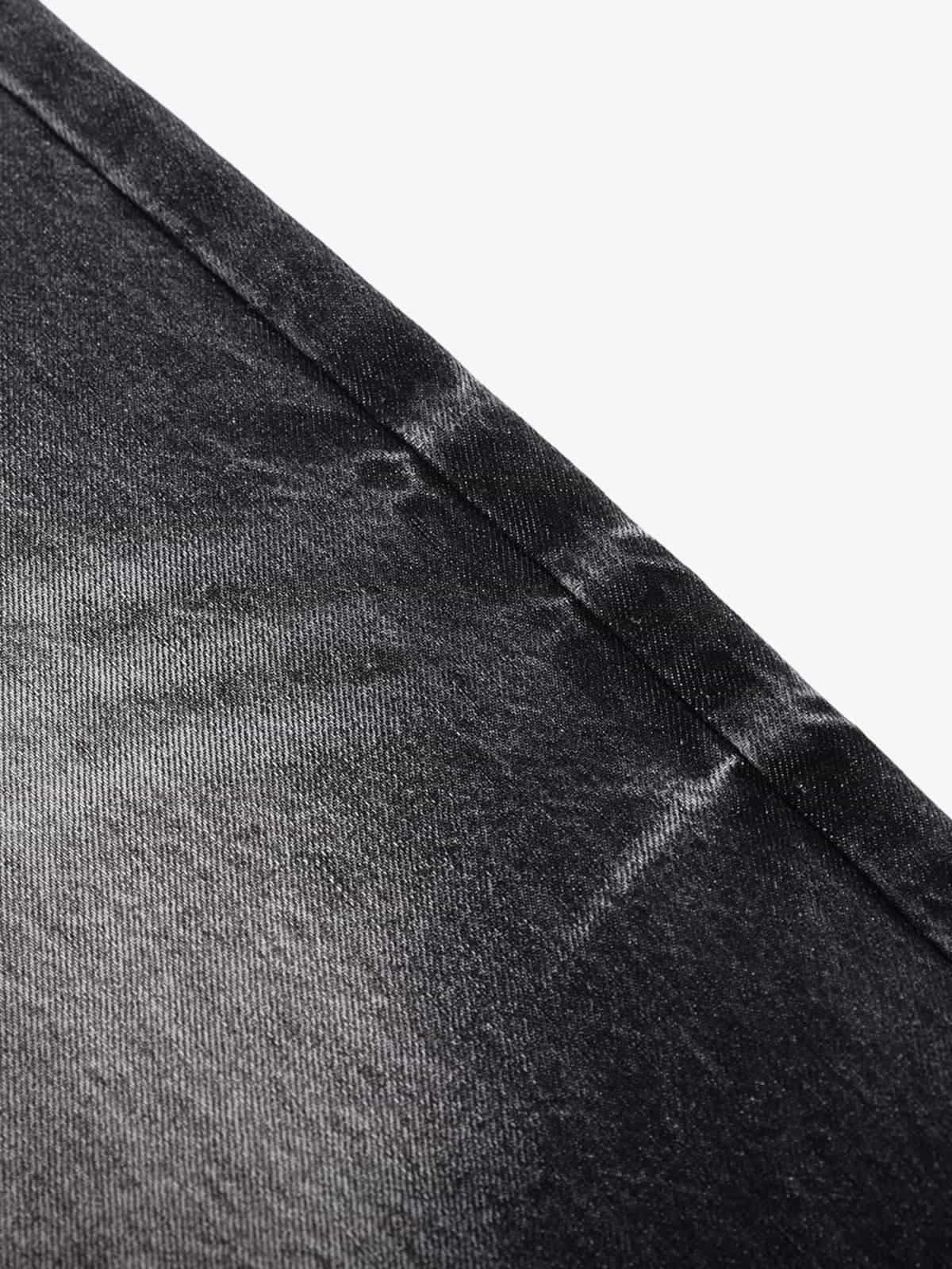 Vintage Washed Distressed Whisker Barrel Jeans