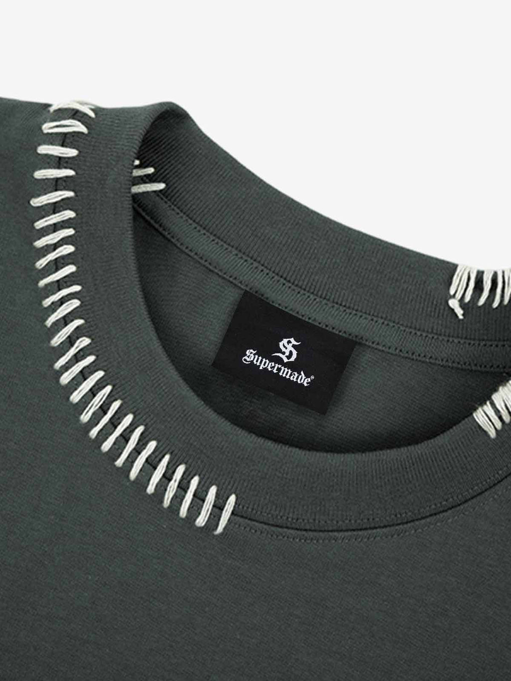 Minimal Exposed Stitch Design T-Shirt