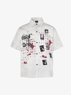 Graphic Patchwork Paint Splatter Shirt