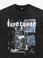 Washed Vintage Collage Graphic T-Shirt