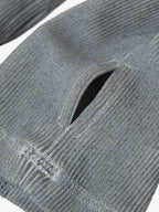 Vintage Washed Sculpted Seam Ribbed Long Sleeve T-Shirt