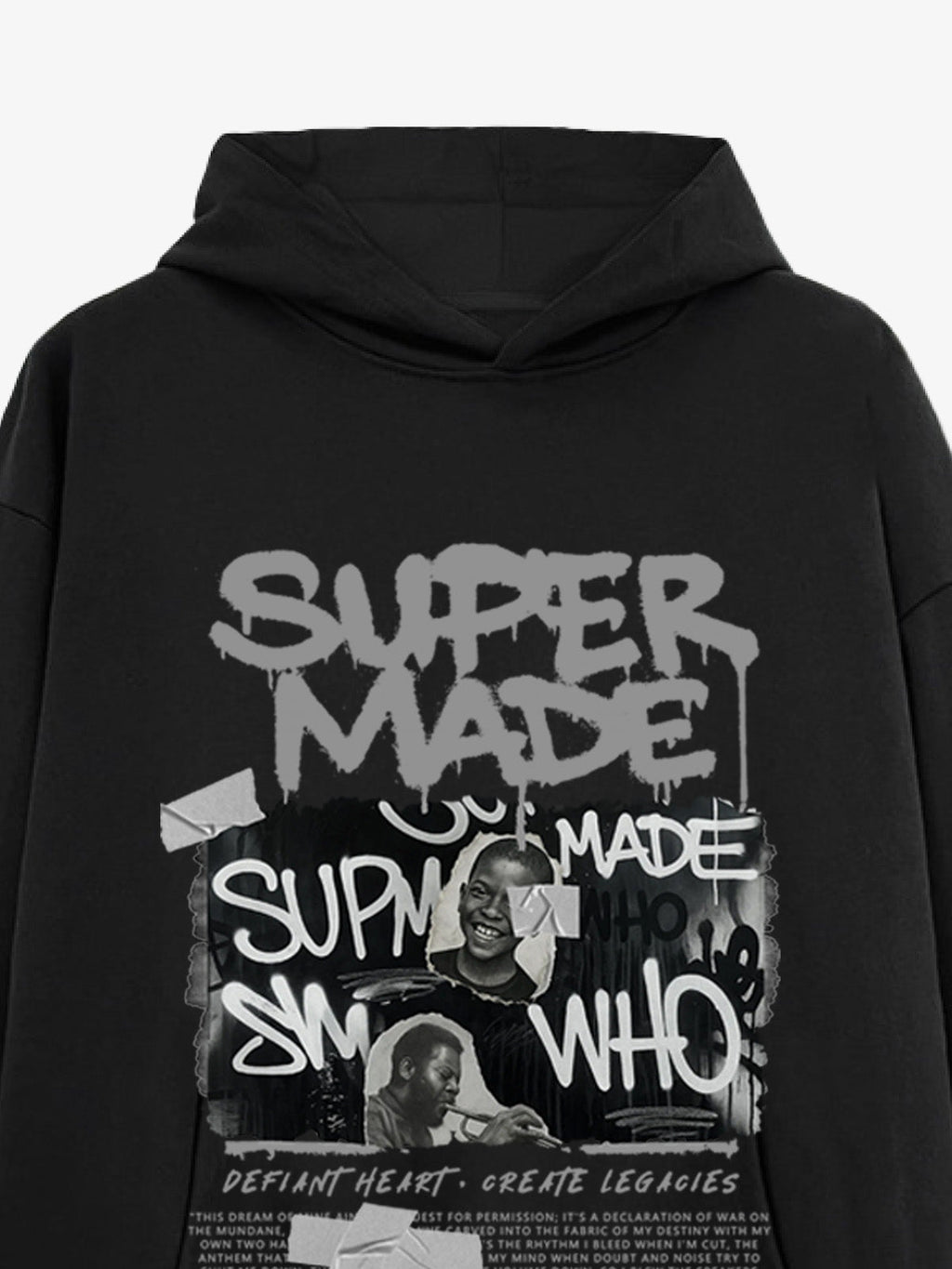 Trendy Retro Graffiti Character Hoodie