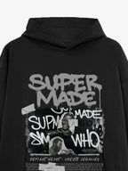 Trendy Retro Graffiti Character Hoodie