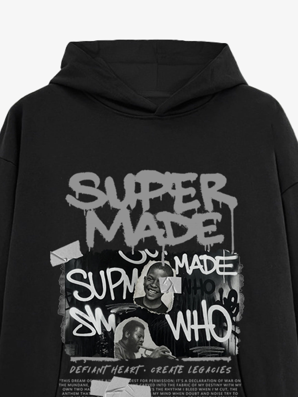 Trendy Retro Graffiti Character Hoodie