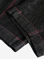 Street Culottes Red Stitching Barrel Jeans