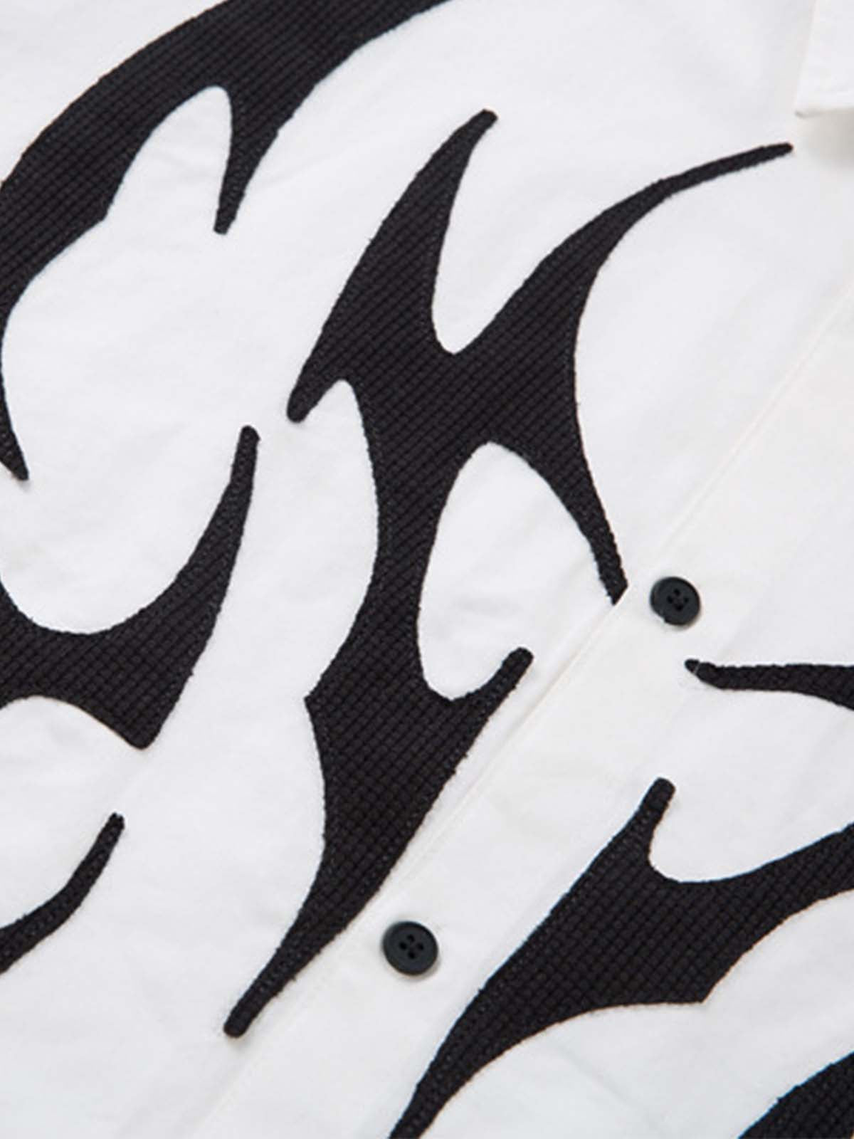 Tribal Flame Layered Cotton Linen Shirt