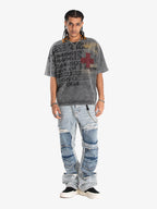 Vintage Washed Number Graphic T-Shirt