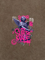 Street Pink Lucky Angel Graphic Design T-Shirt