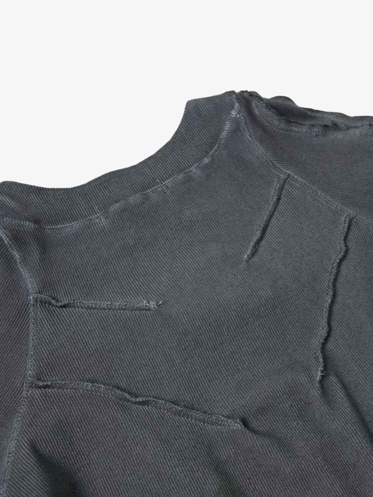 Vintage Washed Sculpted Seam Ribbed Long Sleeve T-Shirt