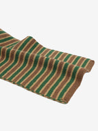 Retro Multicolor Striped Knit Scarf