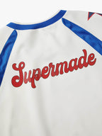 Colorblock Star Print Mesh Jersey T-Shirt