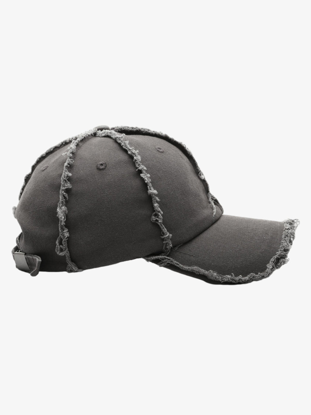 Vintage Frayed Panel Cotton Baseball Cap