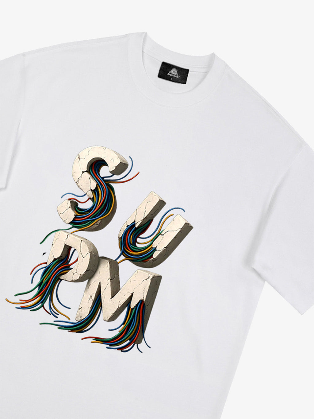 SPMD Letter Cable Graphic T-Shirt